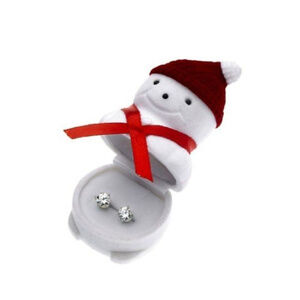 2 Ct Crystal Gold Earrings Made with Swarovski